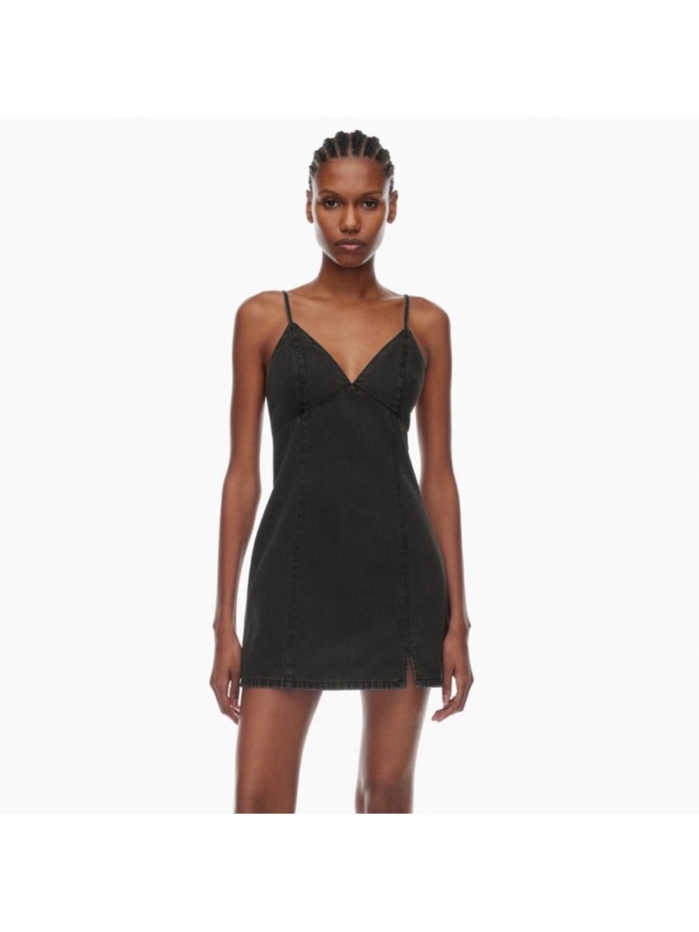 Denim Forum Aritzia the 90s Slip Denim Dress